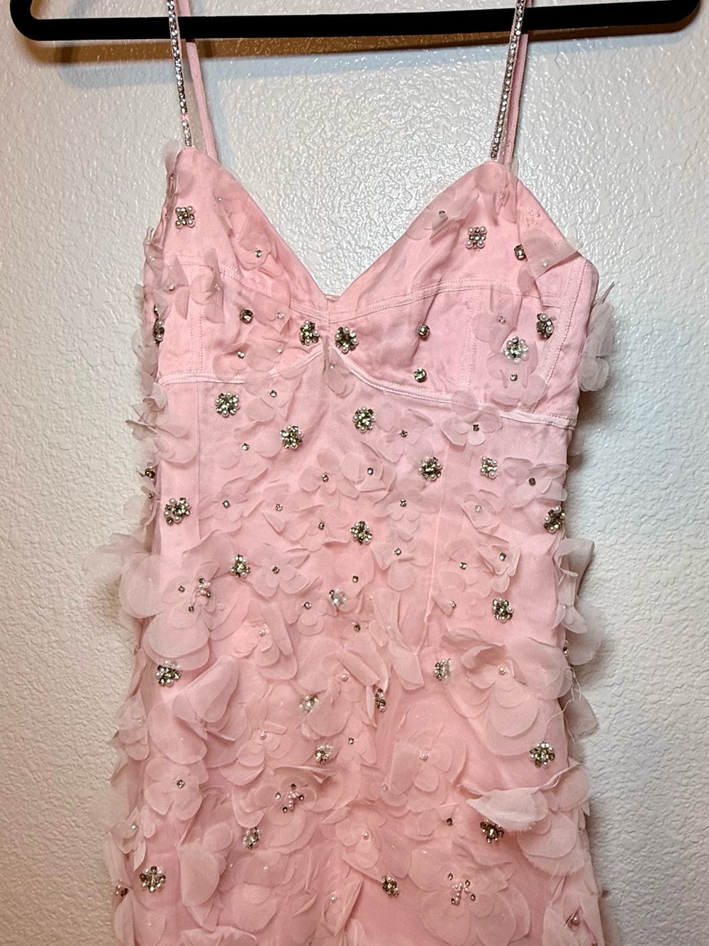 LoveShackFancy Pink Ambessa Embellished Organza Mini Dress - Picture 11 of 14